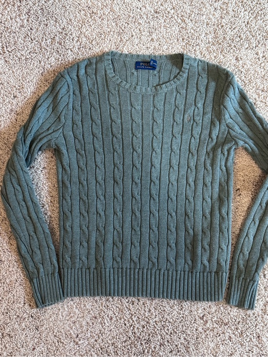 Polo Ralph Lauren Sweaters - Polo by Ralph Lauren Iconic Cable Knit Crewneck Sweater - Sage